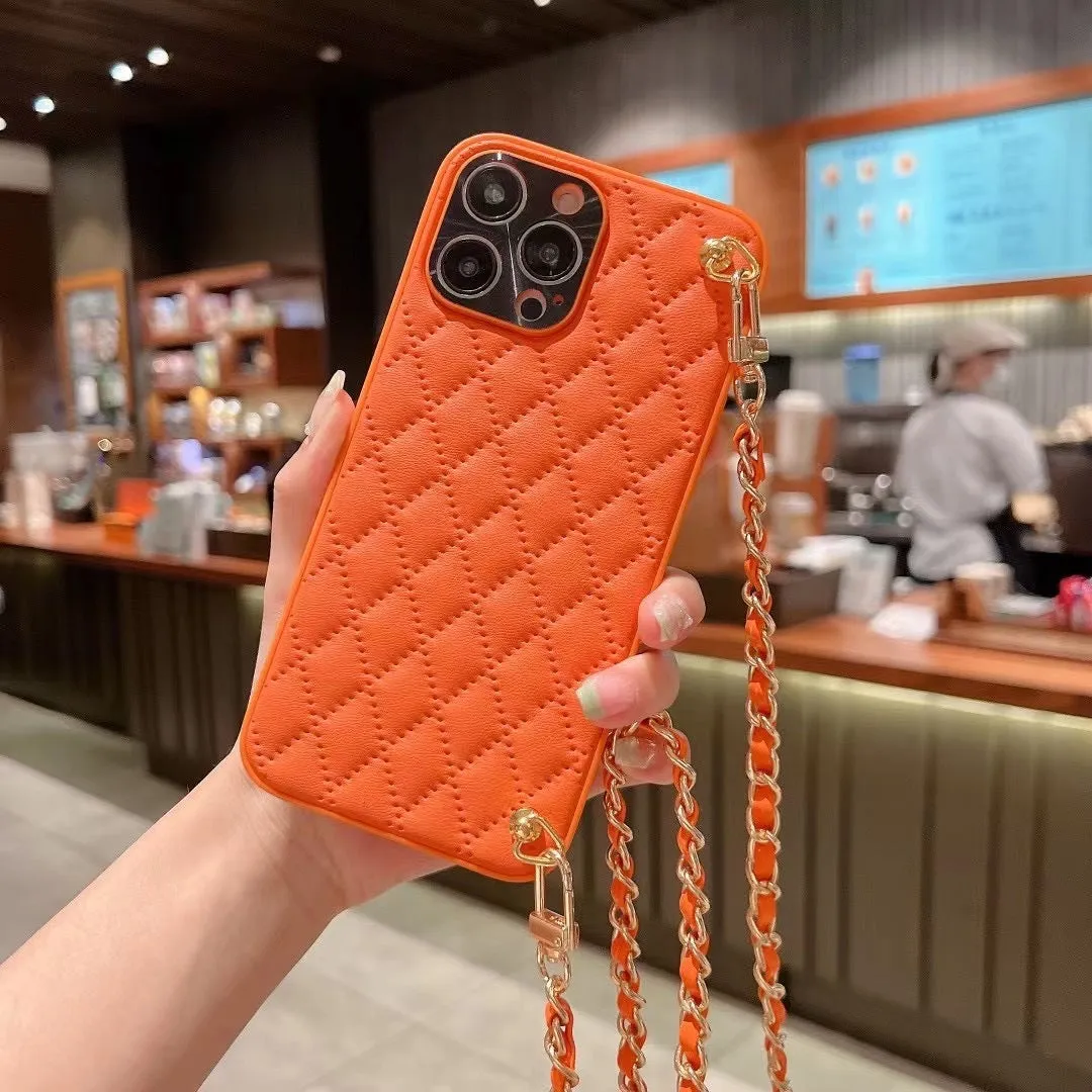 RAMODO Diamond Plaid Crossbody iPhone Case