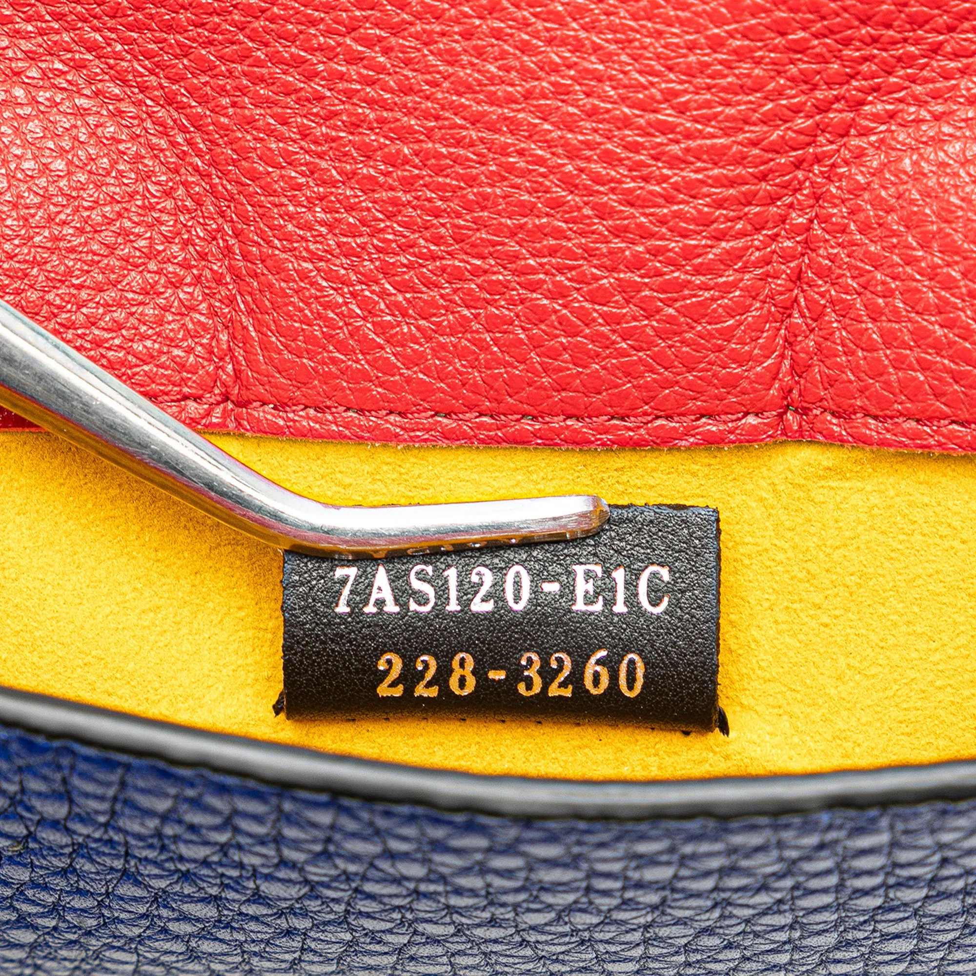Red Fendi Bicolor Leather Phone Holder Crossbody