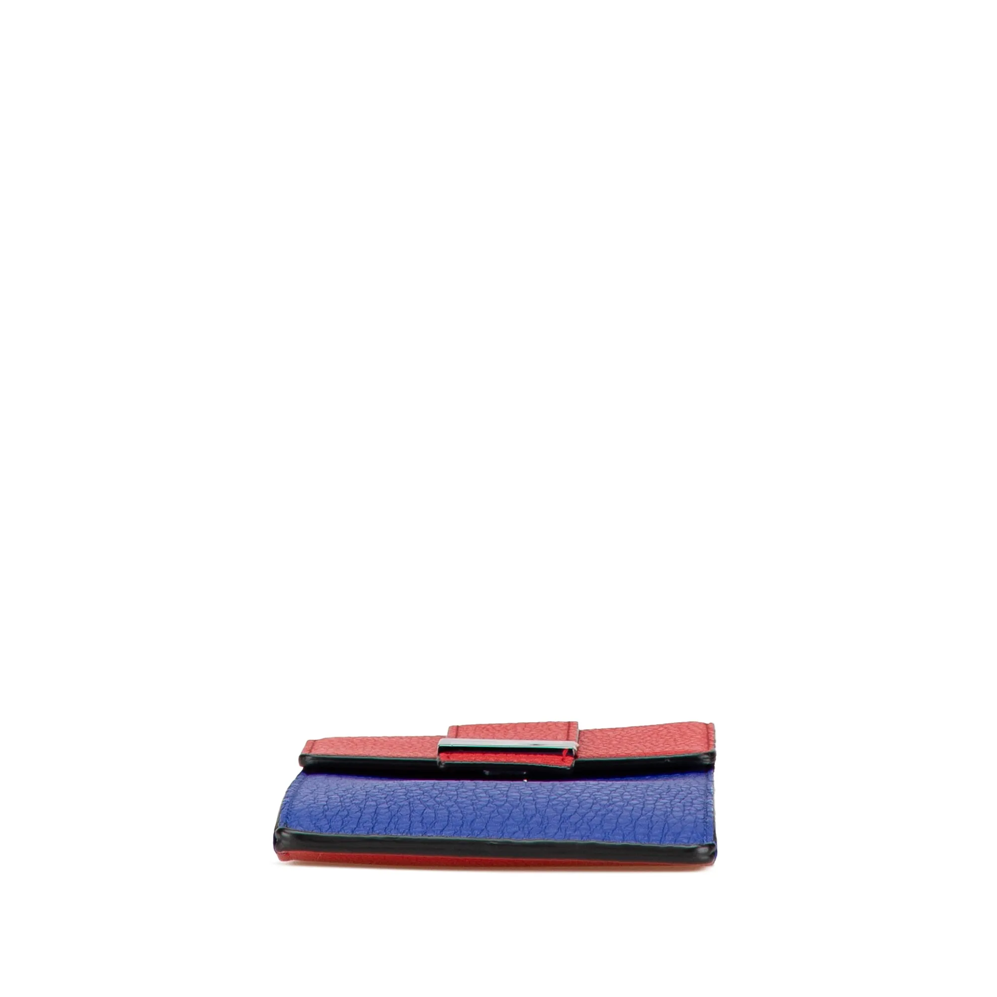 Red Fendi Bicolor Leather Phone Holder Crossbody