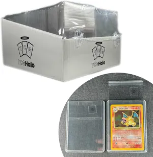 Resealable TopLoader with Flap (200 Pack) Adhesive Flap Sealable Top Loaders - Clear TopLoader Card Protector Hard Plastic Card Sleeve 2in1 Team Bag TopLoaders for Pokemon Sports Cards