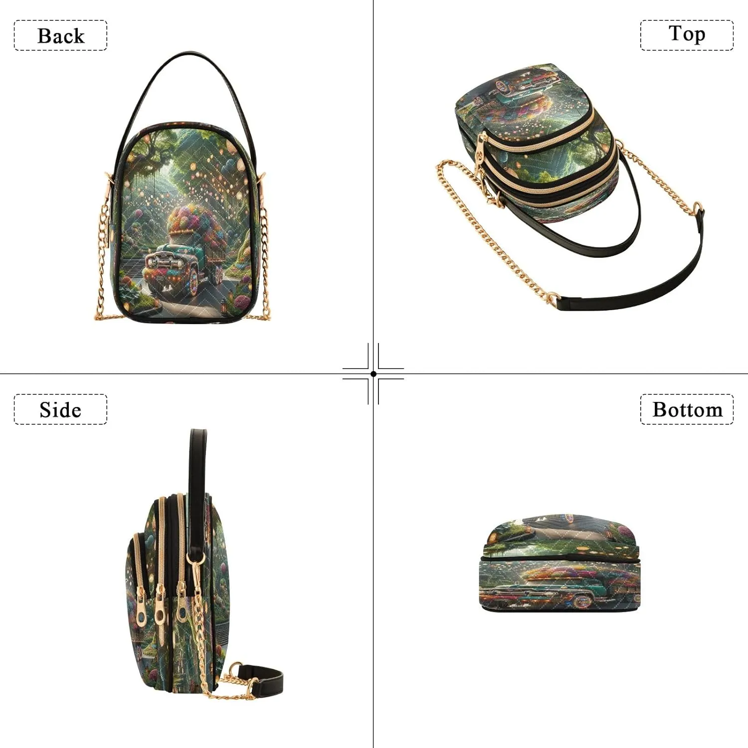 Retro Moon and Sun Cross Body Crossbody Bags for Women, Womens Handbags Trendy Small Shoulder Purses for Women