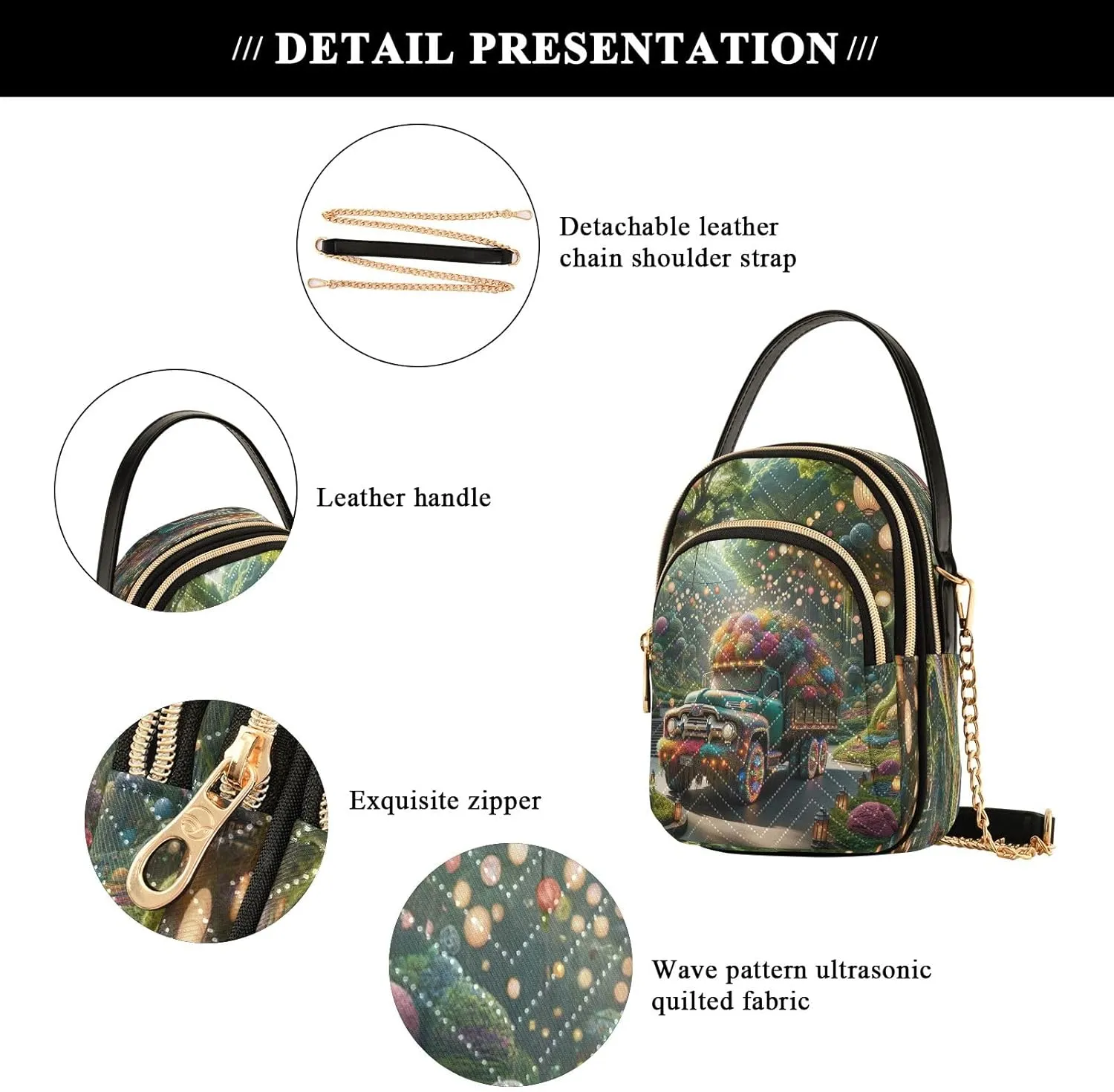 Retro Moon and Sun Cross Body Crossbody Bags for Women, Womens Handbags Trendy Small Shoulder Purses for Women