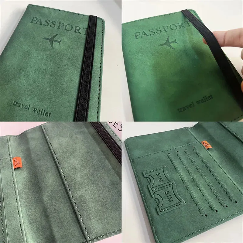 RFID Blocking Passport Holder – Secure Travel Wallet with Premium PU Leather