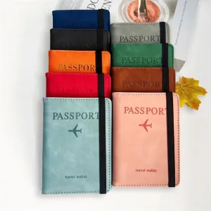 RFID Blocking Passport Holder – Secure Travel Wallet with Premium PU Leather