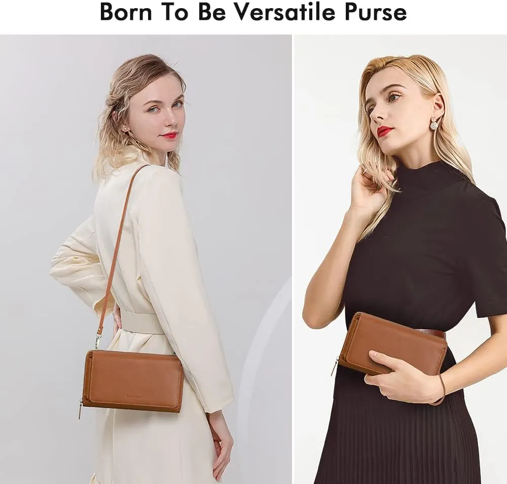 RONSIN Crossbody Bag for Women Wristlet Wallets with RFID Card Small Clutch Purses for Party Prom