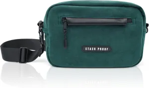 Rover Odor Resistant (Green Suede) Cross-body and Shoulder Bag for Men and Women Hiking, Outdoors, Gym, Travel, and Fashion