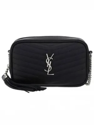 Saint Laurent Black Bag Leather Poudre Silver in Quilted de Exclusive offerings Mini Grain Lou Embossed Act now