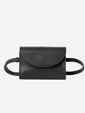 Sanne Apple Leather Vegan Belt Bag | Black