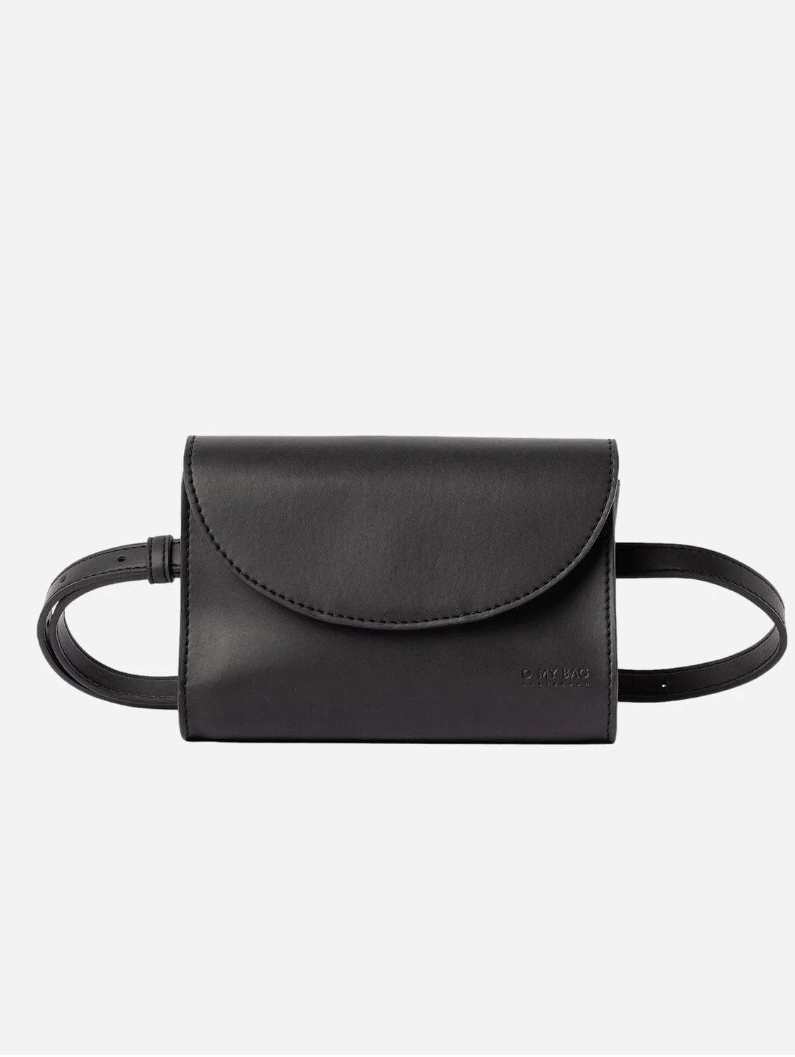 Sanne Apple Leather Vegan Belt Bag | Black