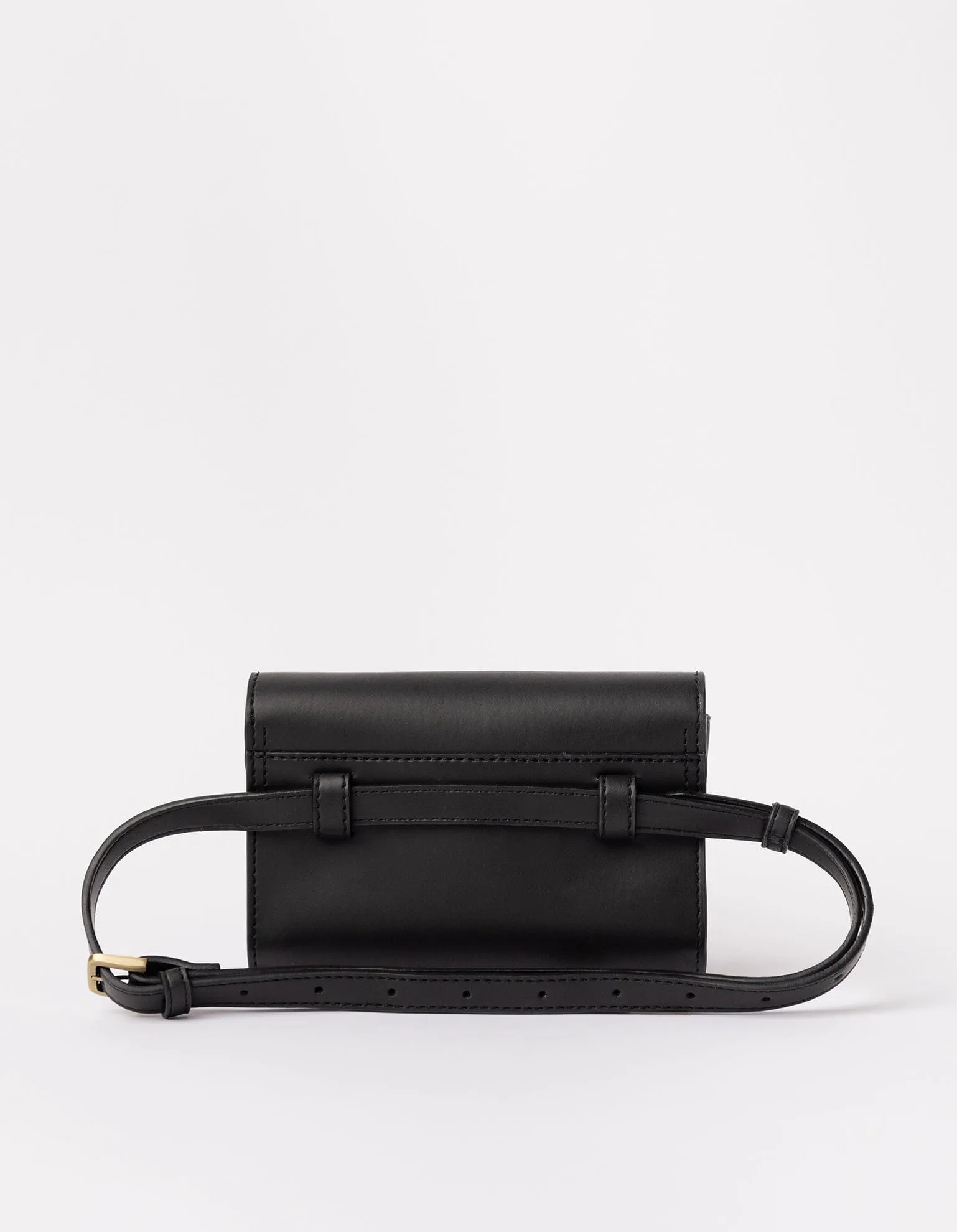 Sanne Apple Leather Vegan Belt Bag | Black