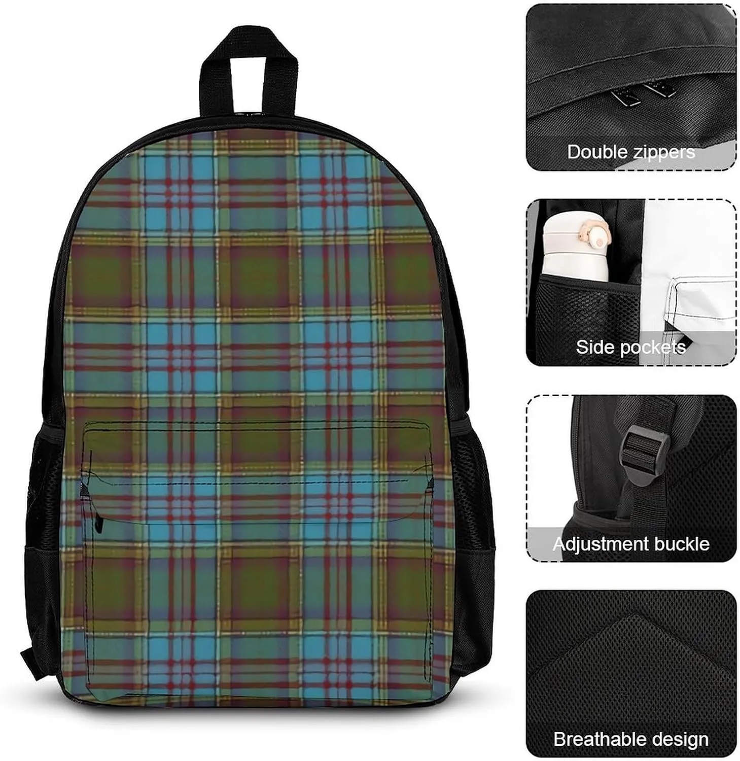 Scottish Clan Anderson Lightweight Pocket Backpack Crossbody Lunch Bag Set Unisex