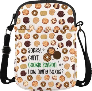 Scout Cookie Crossbody Bag Girl Troop Leader Gift Sorry Can't Cookie Season How Many Boxes Shoulder Bag Cookie Lover Gift
