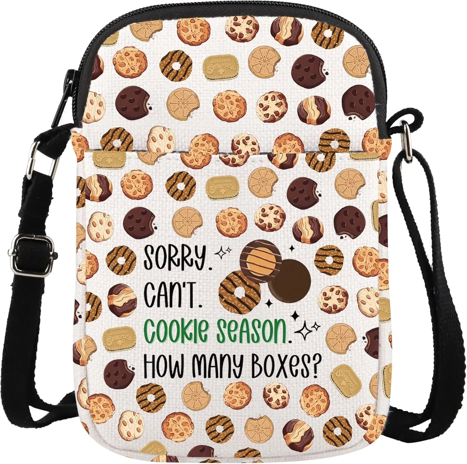 Scout Cookie Crossbody Bag Girl Troop Leader Gift Sorry Can't Cookie Season How Many Boxes Shoulder Bag Cookie Lover Gift