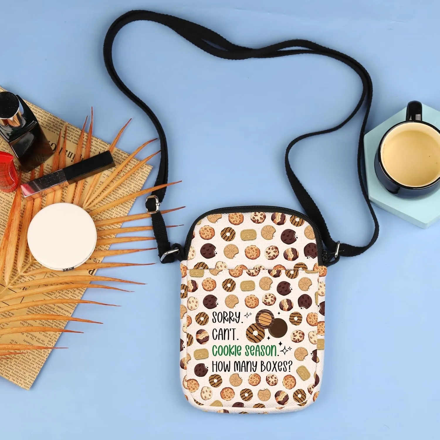 Scout Cookie Crossbody Bag Girl Troop Leader Gift Sorry Can't Cookie Season How Many Boxes Shoulder Bag Cookie Lover Gift