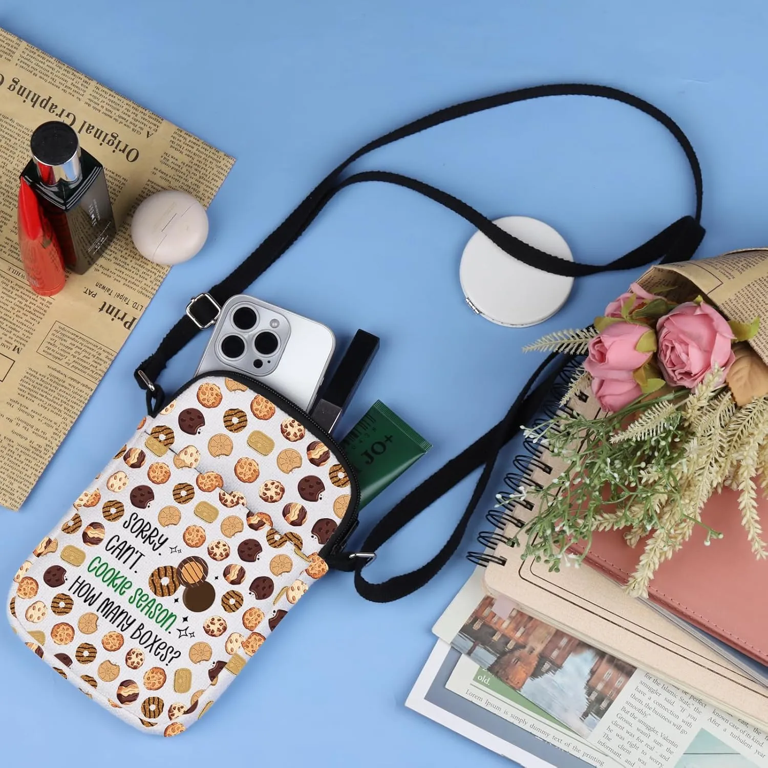 Scout Cookie Crossbody Bag Girl Troop Leader Gift Sorry Can't Cookie Season How Many Boxes Shoulder Bag Cookie Lover Gift