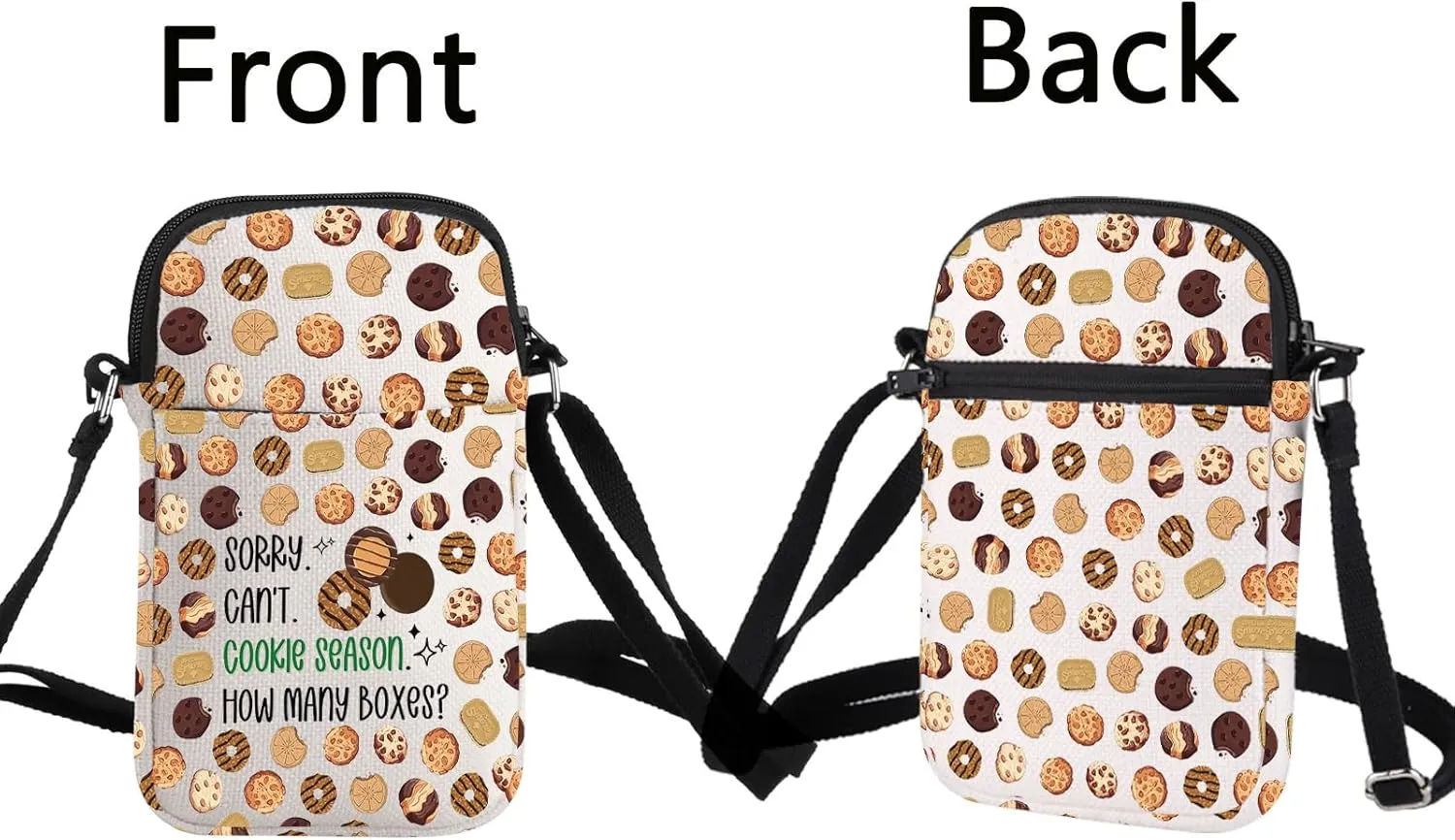Scout Cookie Crossbody Bag Girl Troop Leader Gift Sorry Can't Cookie Season How Many Boxes Shoulder Bag Cookie Lover Gift