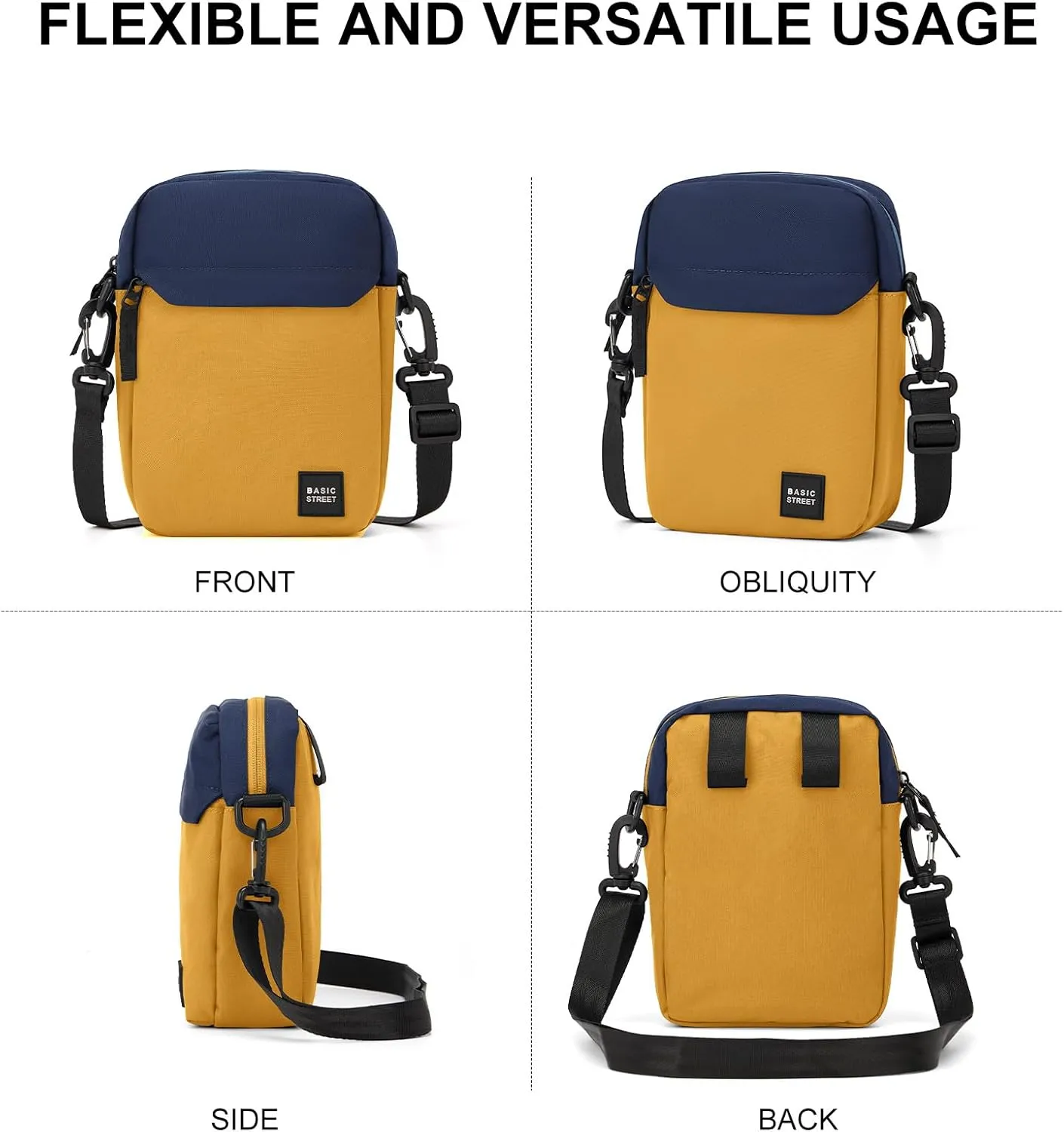 SEAFEW Mini Crossbody Bag Shoulder Bag for Men, Small Messenger Satchel Bag for Women