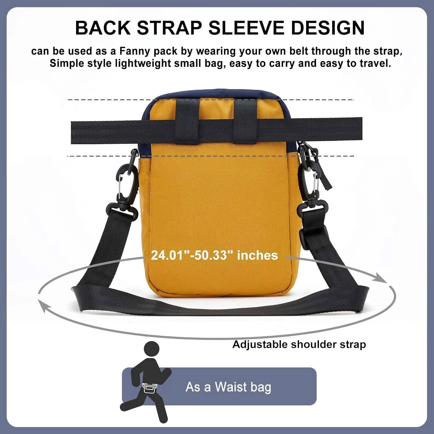 SEAFEW Mini Crossbody Bag Shoulder Bag for Men, Small Messenger Satchel Bag for Women