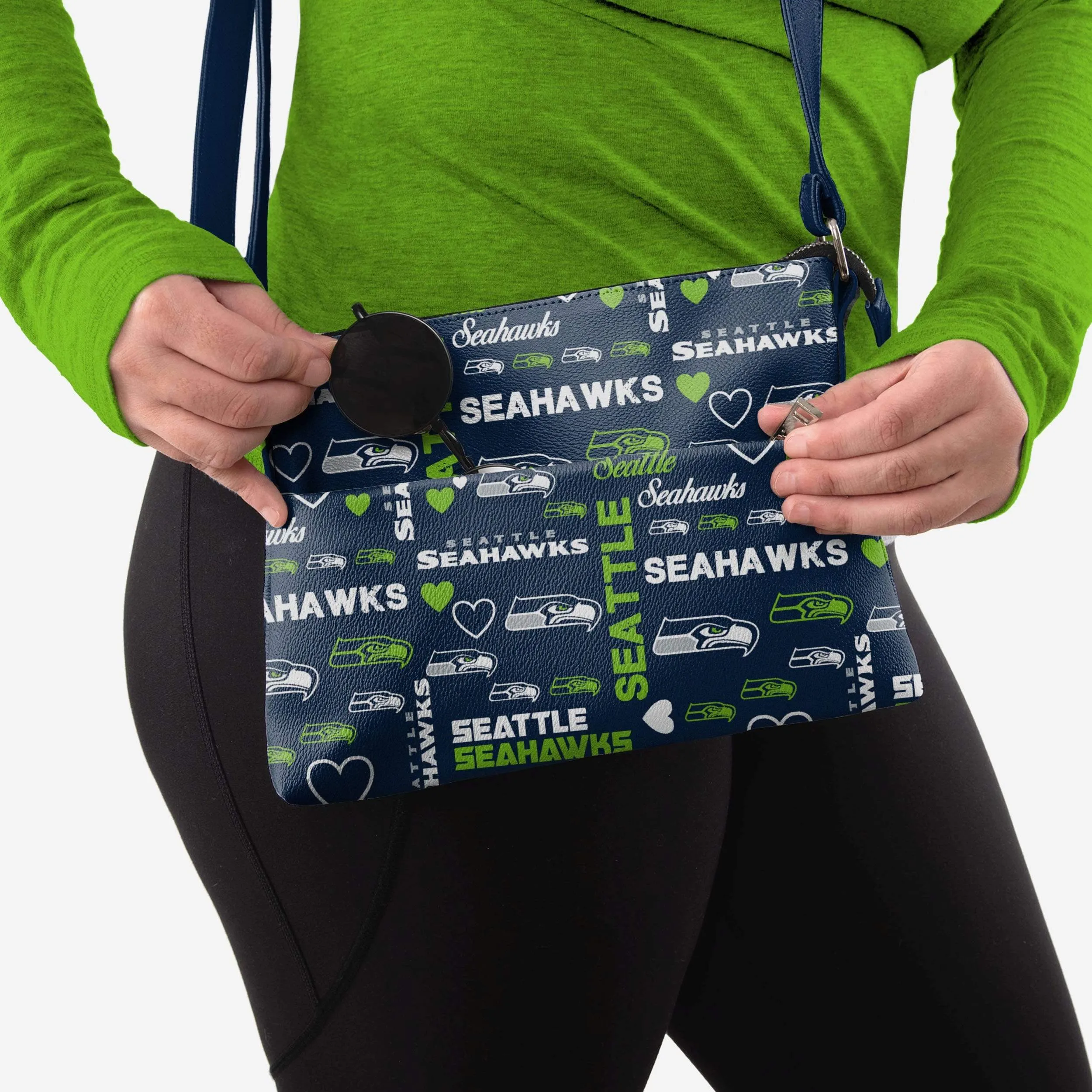 Seattle Seahawks Logo Love Crossbody Purse