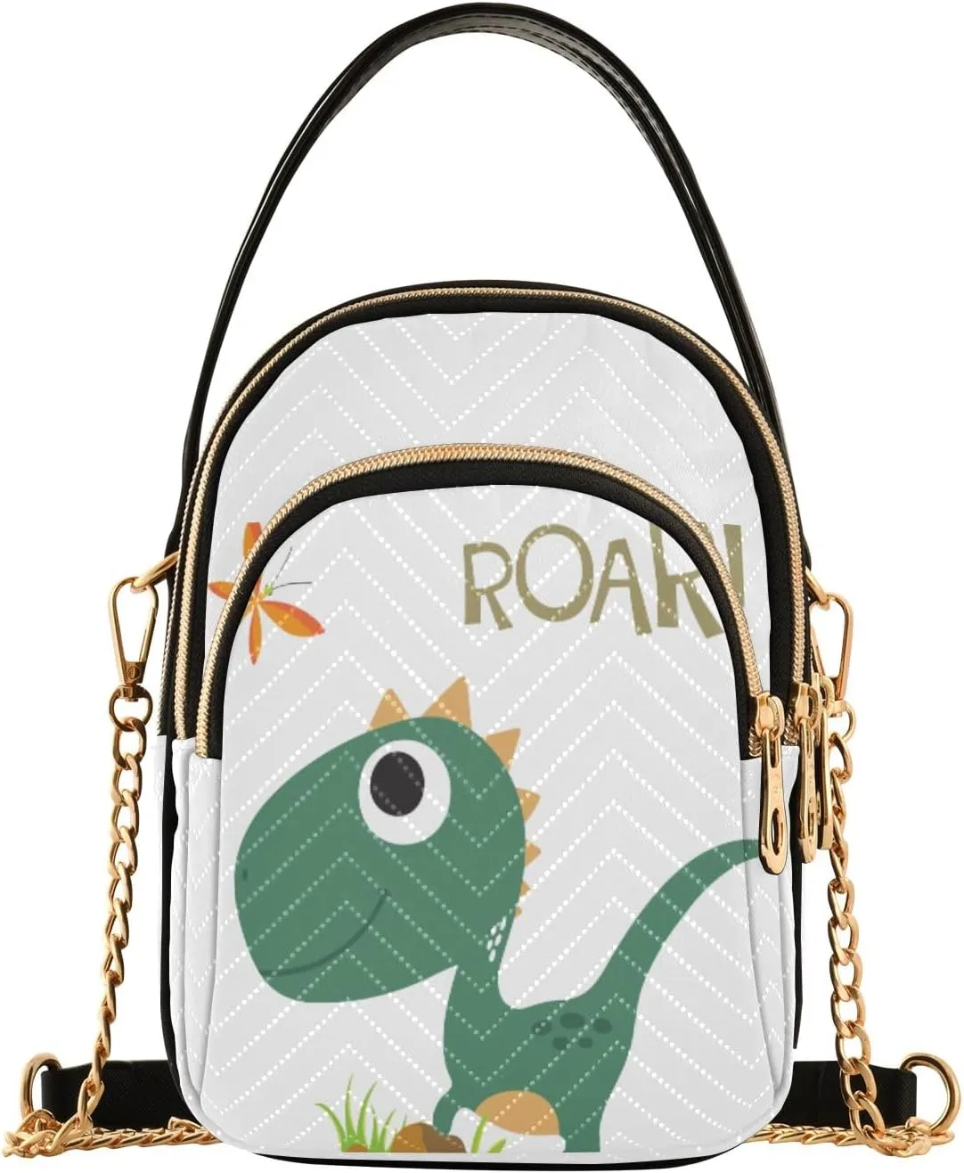 senya Cute Dino Crossbody Handbags for Women Casual Leather Shoulder Phone Purse