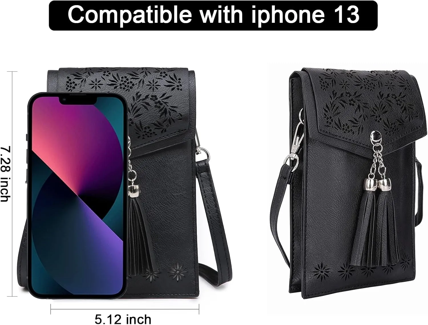 seOSTO Womens Small Crossbody Bag For Woman, Tassel Wallet Purse，Gifts For Teenage Girls