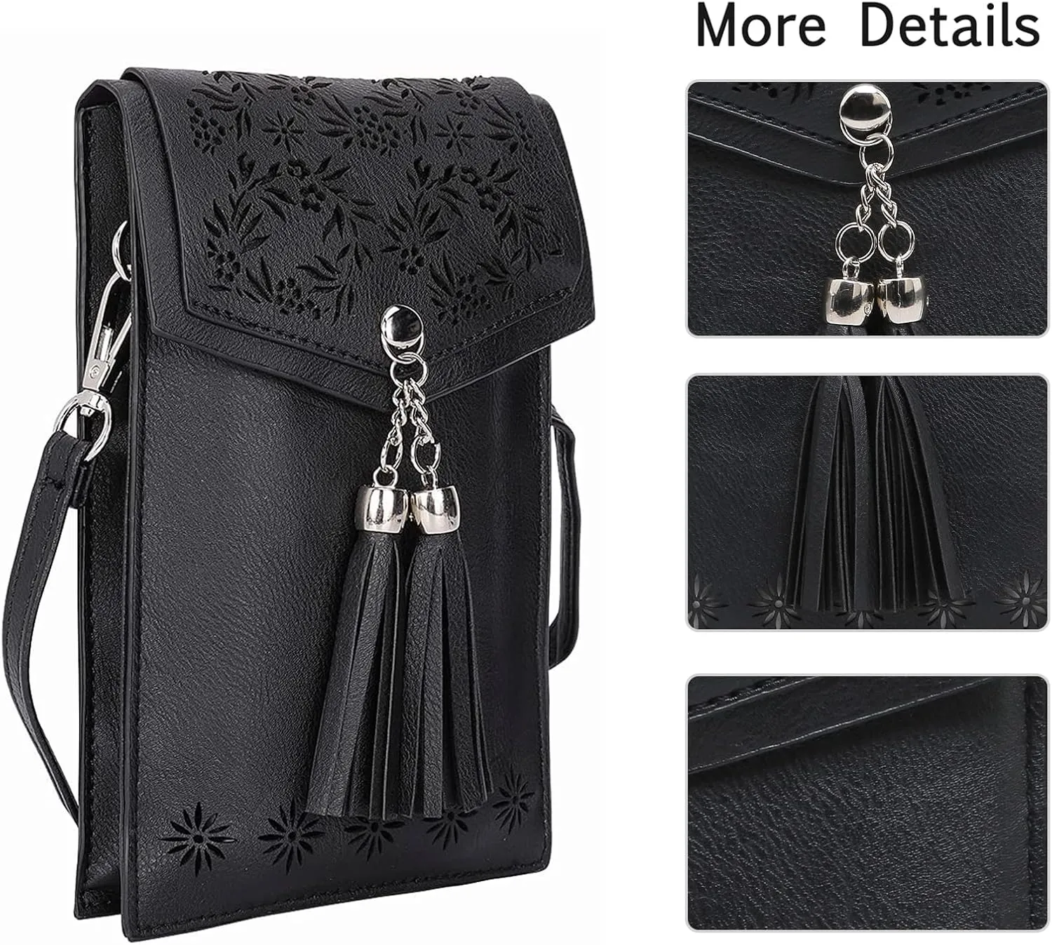 seOSTO Womens Small Crossbody Bag For Woman, Tassel Wallet Purse，Gifts For Teenage Girls