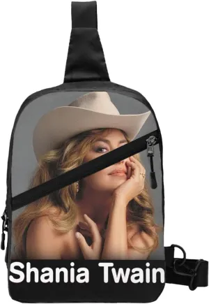 Shania Music Twain Crossbody Bag Chest Handbag Sling Backpack Adjustable Shoulder Pouch Comfortable Outdoor Rucksack Foldable Multipurpose Daypack for Gym