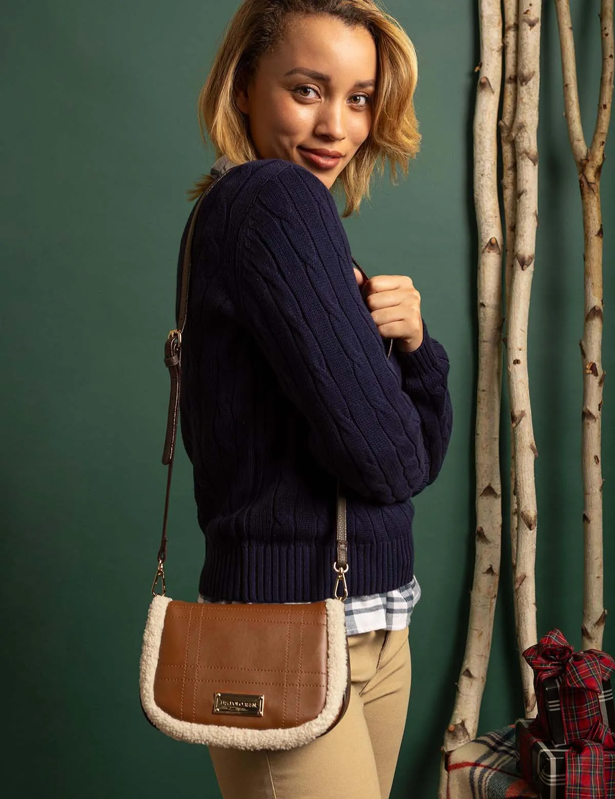 SHERPA DIAMOND CROSSBODY BAG