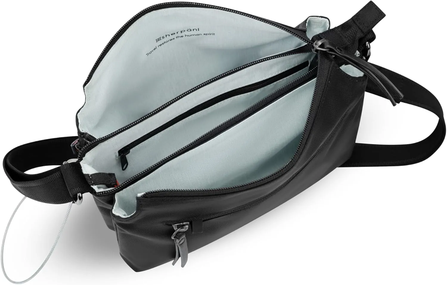 Sherpani Mei, Anti Theft Crossbody Purse, Lightweight Cross Body Bag, Fashion Trio Bag for Women with Metal Hardware
