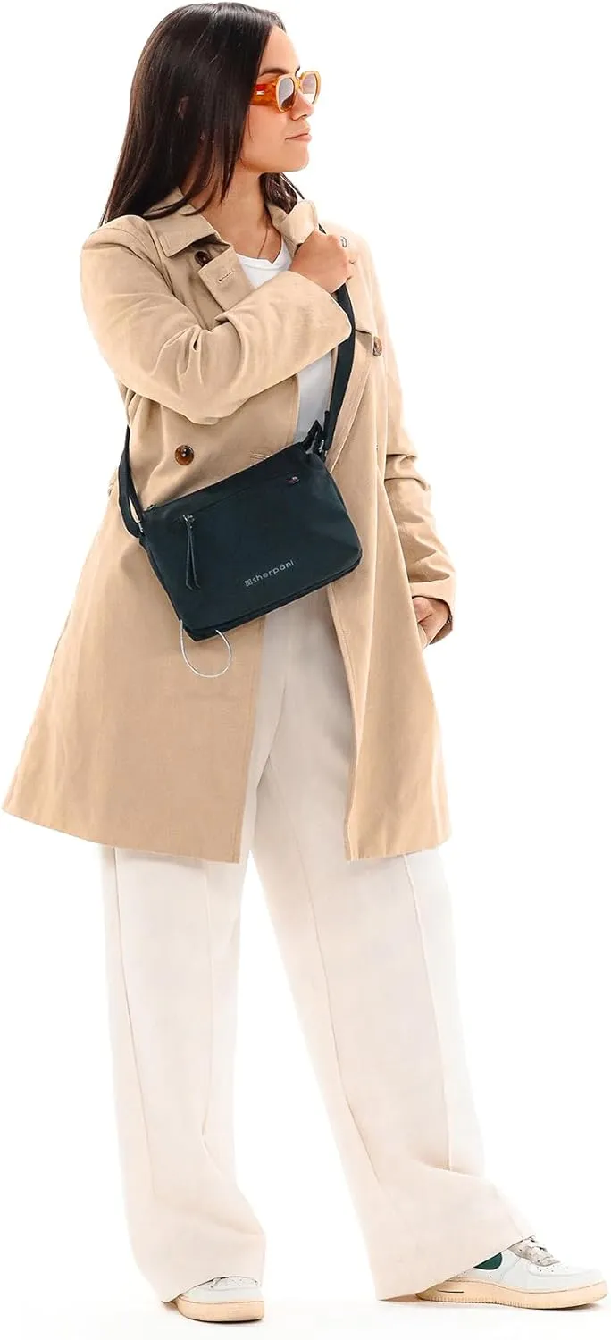 Sherpani Mei, Anti Theft Crossbody Purse, Lightweight Cross Body Bag, Fashion Trio Bag for Women with Metal Hardware