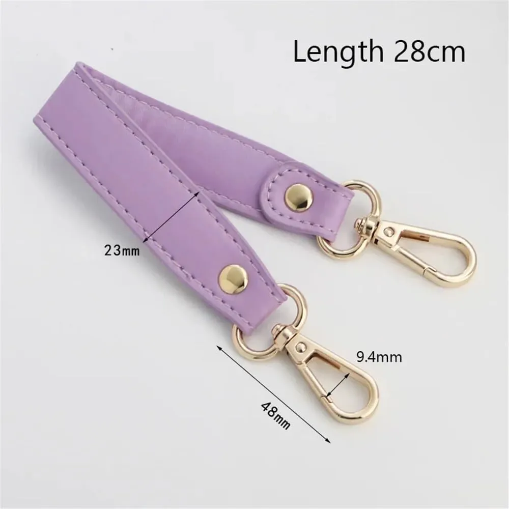 Shoulder Strap PU Leather Women Handbag Handle Short Bag Strap Useful Replaceable 28cm Fashion Simple Solid Color Wide Shoulder Strap Handbags Strap(White)