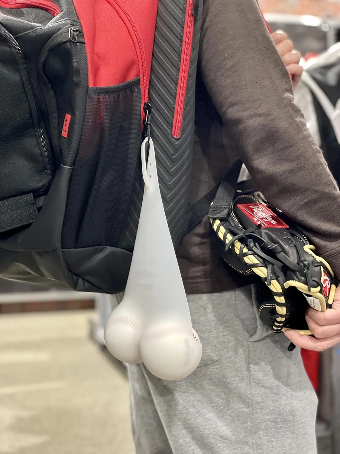 Silicone Funny Ball Holder Pouch Sack - Golf - Pickleball - Tennis - Baseball - Gag Gift Innovative Souvenirs Club Storage