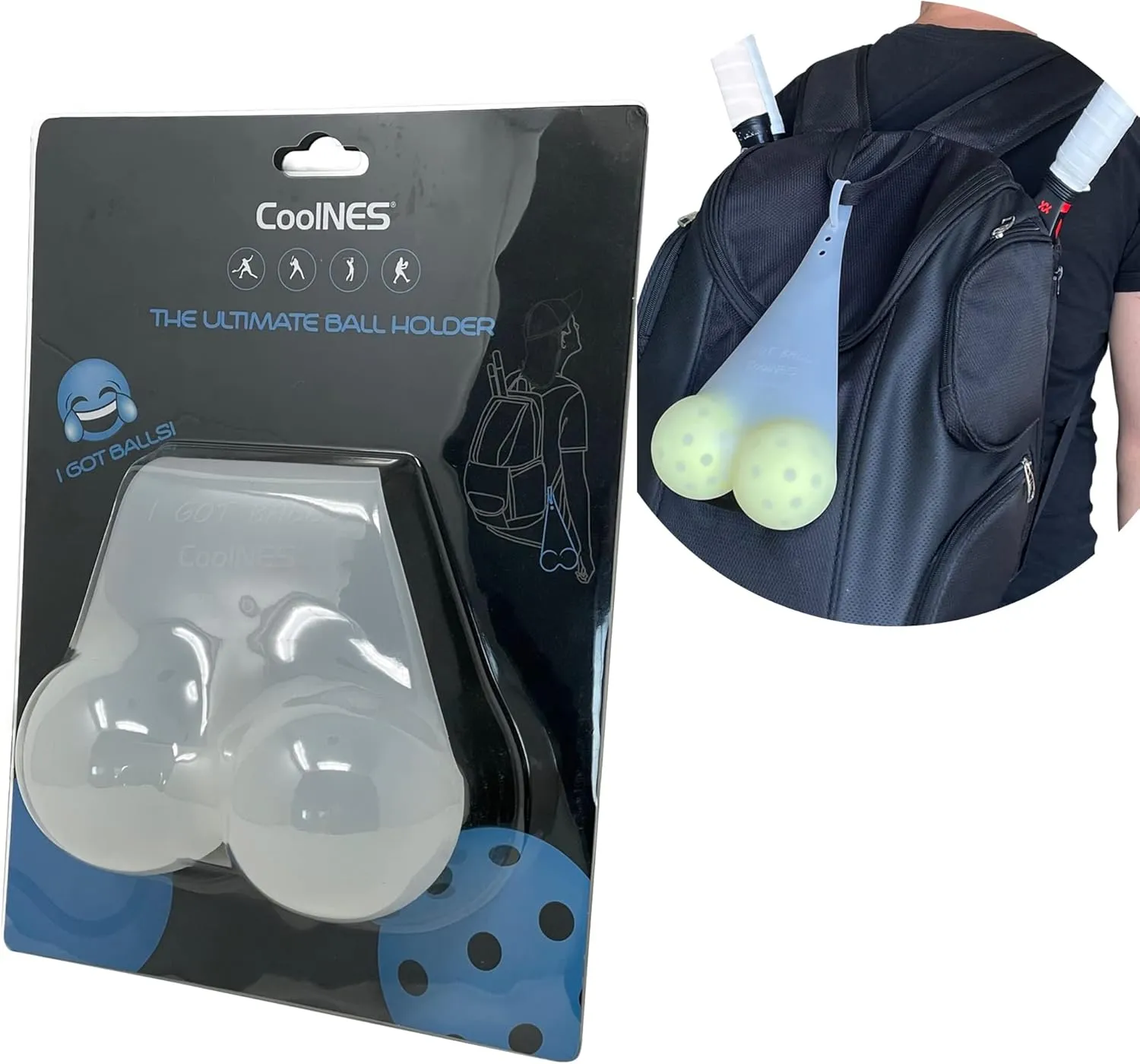 Silicone Funny Ball Holder Pouch Sack - Golf - Pickleball - Tennis - Baseball - Gag Gift Innovative Souvenirs Club Storage