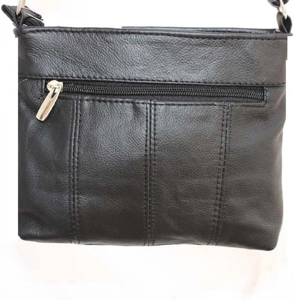 SILVERFEVER Women's Crossbody Handbag Leather Travel Ladies Phone Bag Genuine Cowhide Purse
