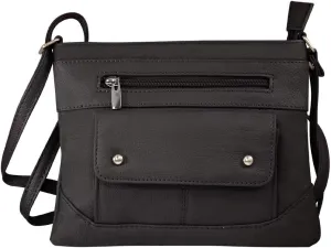 SILVERFEVER Women's Crossbody Handbag Leather Travel Ladies Phone Bag Genuine Cowhide Purse