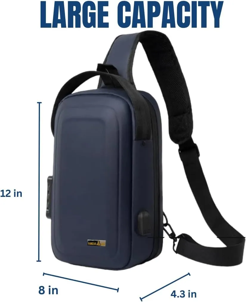 Sling Bag - Chest & Crossbody Bag for Men - Gold Man Purse