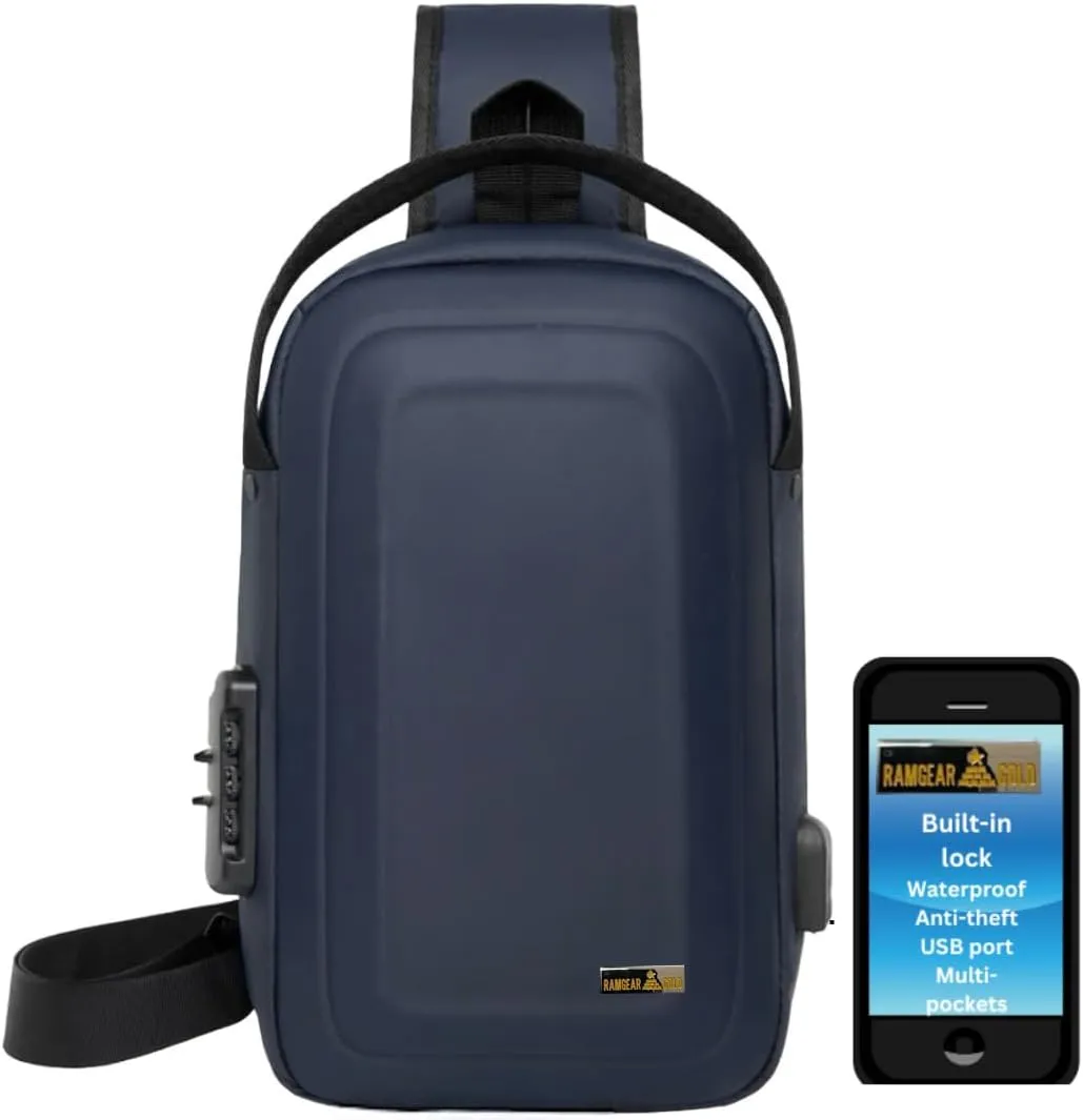 Sling Bag - Chest & Crossbody Bag for Men - Gold Man Purse