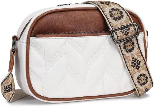 Small Corssbody Purses For Women Vegan Leather Cross Body Handbags Crossbody Bags With Wide Shoulder Strap