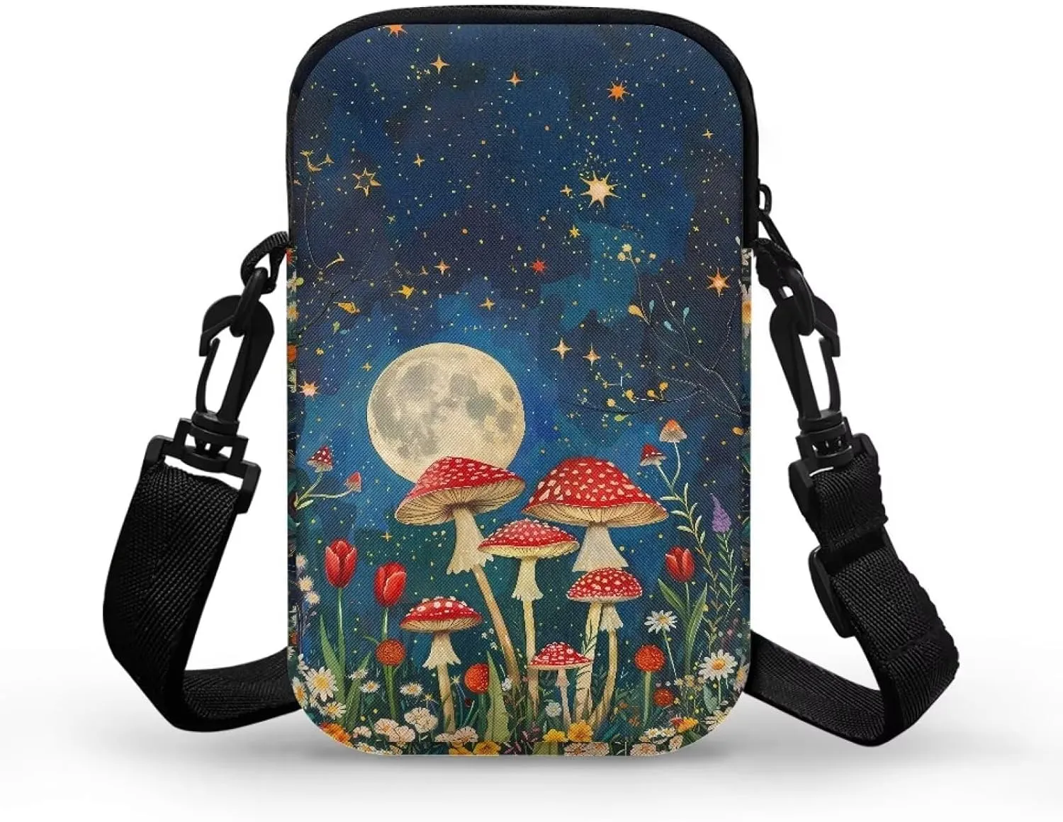 Small Cross Body Purse Trendy Phone Double Layer Shoulder Bags for Women Zip Messenger Bag