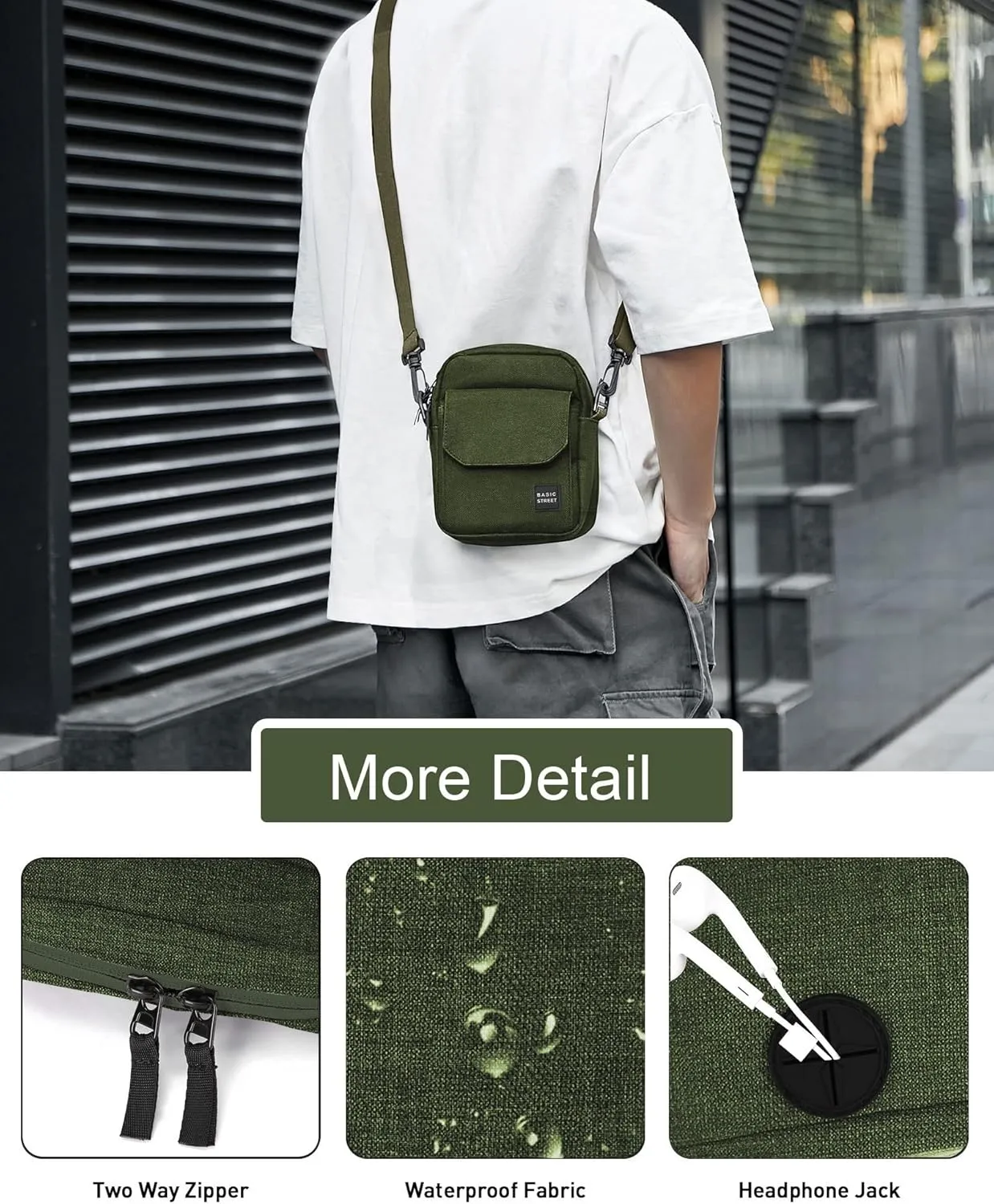 Small Crossbody Bag Side Shoulder Bag For Men, Women Mini Messenger Bag