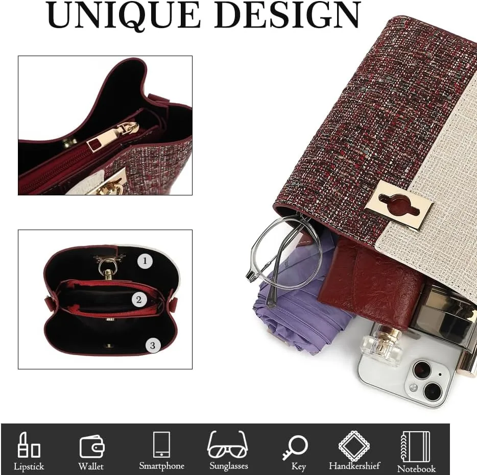 Small Crossbody Bags for Women - Bucket Bags Crossbody Shoulder Purse Women Handbags with Adjustable Strap