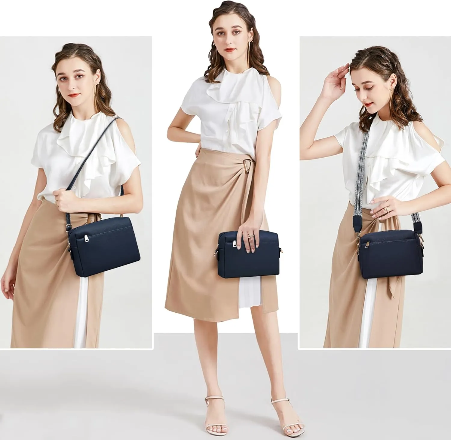 Small Crossbody Bags for Women Vegan Leather Purses Women's Shoulder Handbags Wallet Satchel Cross Body Purse