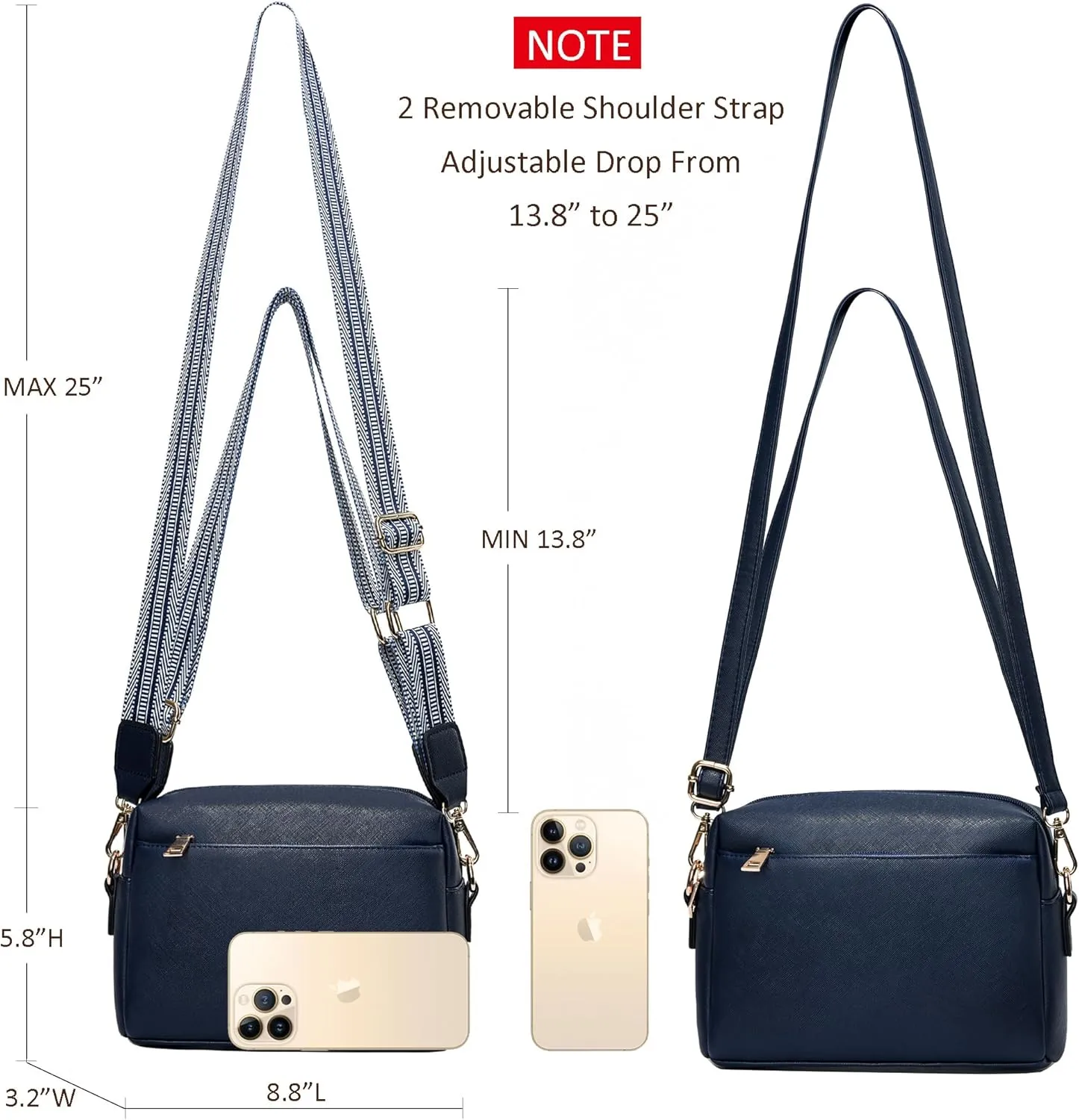Small Crossbody Bags for Women Vegan Leather Purses Women's Shoulder Handbags Wallet Satchel Cross Body Purse