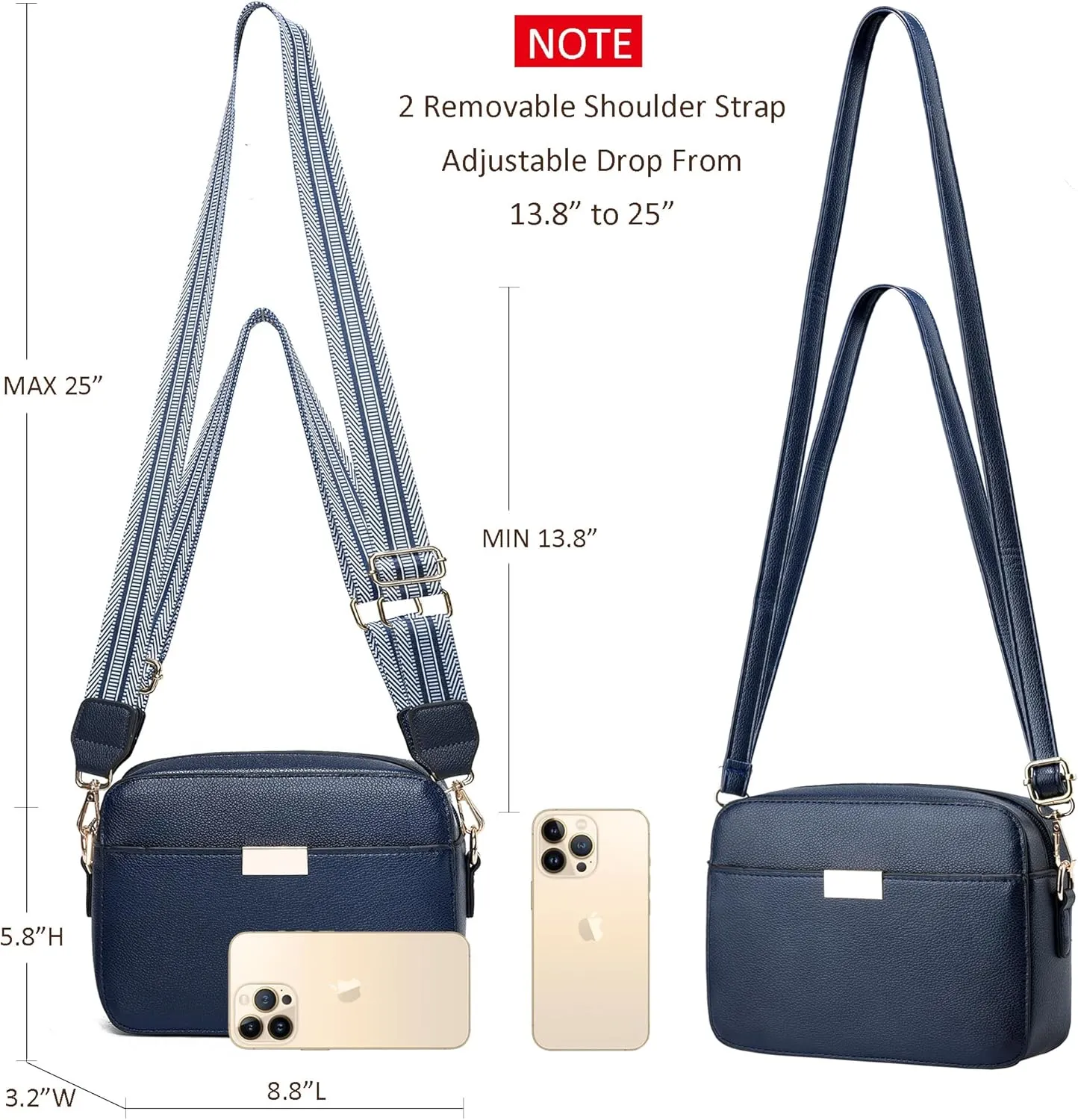 Small Crossbody Bags for Women Vegan Leather Purses Women's Shoulder Handbags Wallet Satchel Cross Body Purse