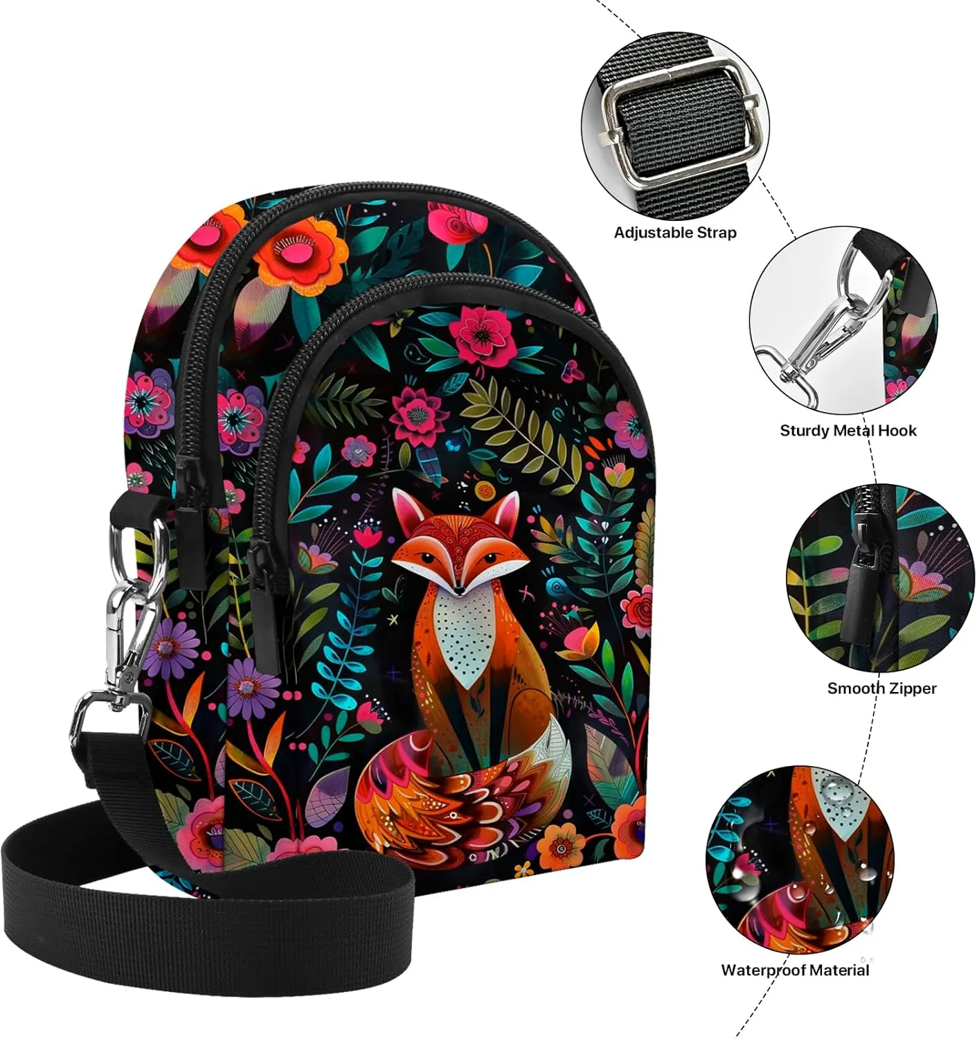 Small Crossbody Bags for Women Waterproof Cell Phone Bag Wallet Purse with Card Slots Adjustable Strap