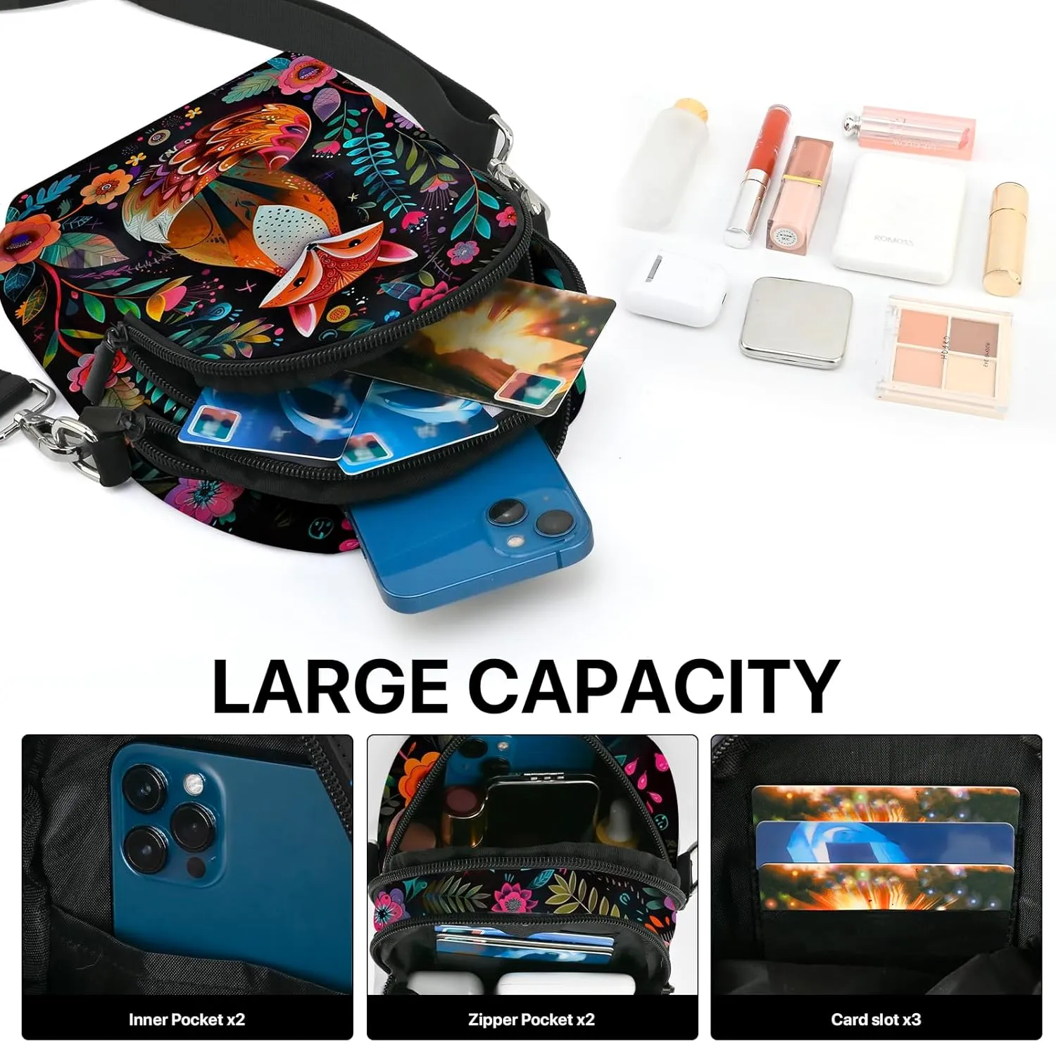 Small Crossbody Bags for Women Waterproof Cell Phone Bag Wallet Purse with Card Slots Adjustable Strap
