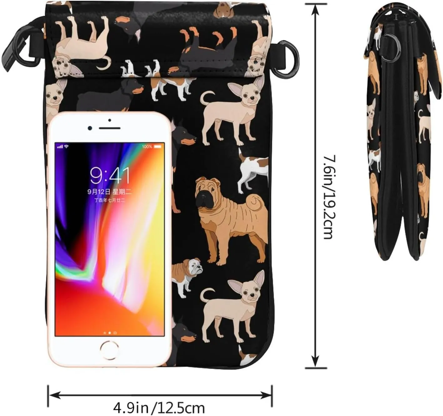 Small Crossbody Cell Phone Bags for Women Leather Purse Lightweight Wallet Shoulder Bag Travel Pouch with Strap