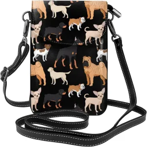 Small Crossbody Cell Phone Bags for Women Leather Purse Lightweight Wallet Shoulder Bag Travel Pouch with Strap