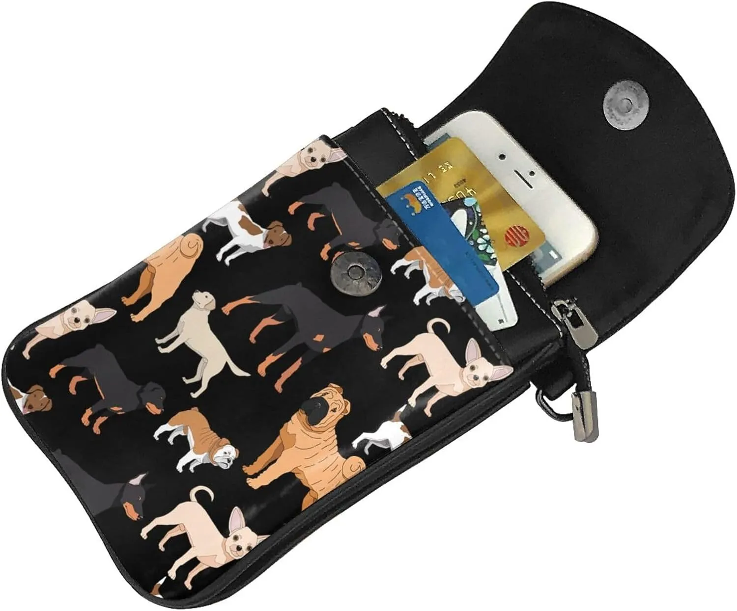 Small Crossbody Cell Phone Bags for Women Leather Purse Lightweight Wallet Shoulder Bag Travel Pouch with Strap
