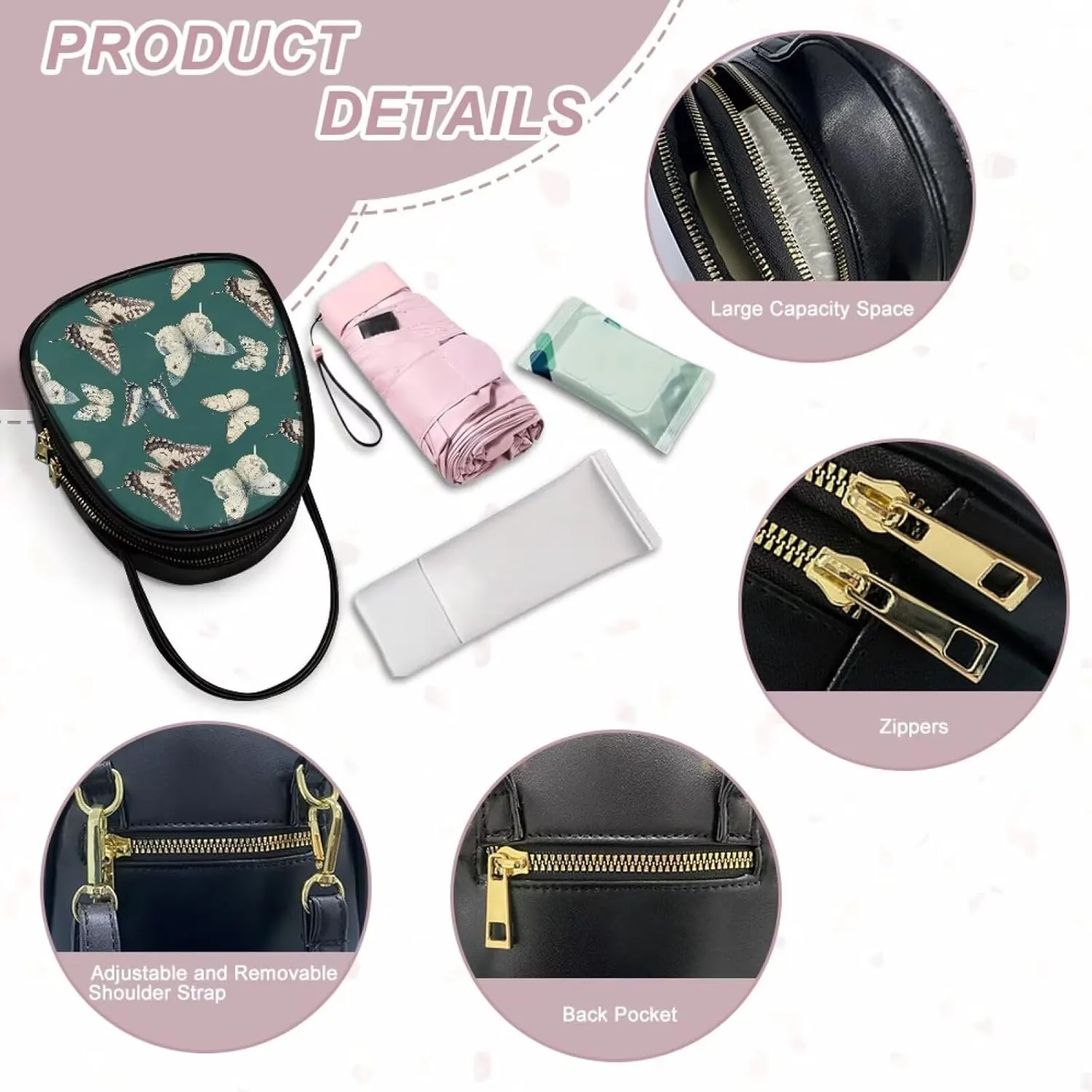 Small Crossbody Phone Bag for Women PU Leather Cross Body Purses, Small Messenger Handbag Wallet for Travel Casual